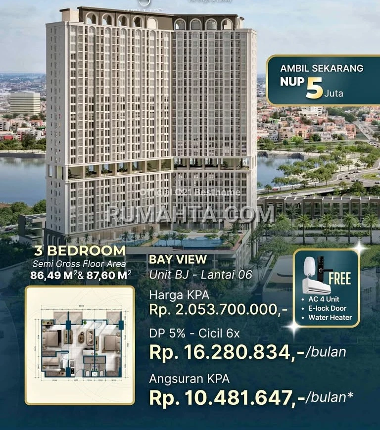 Miliki Apartemen Premium Cataluna Citraland CPI Makassar – Bay View 3 Bedroom