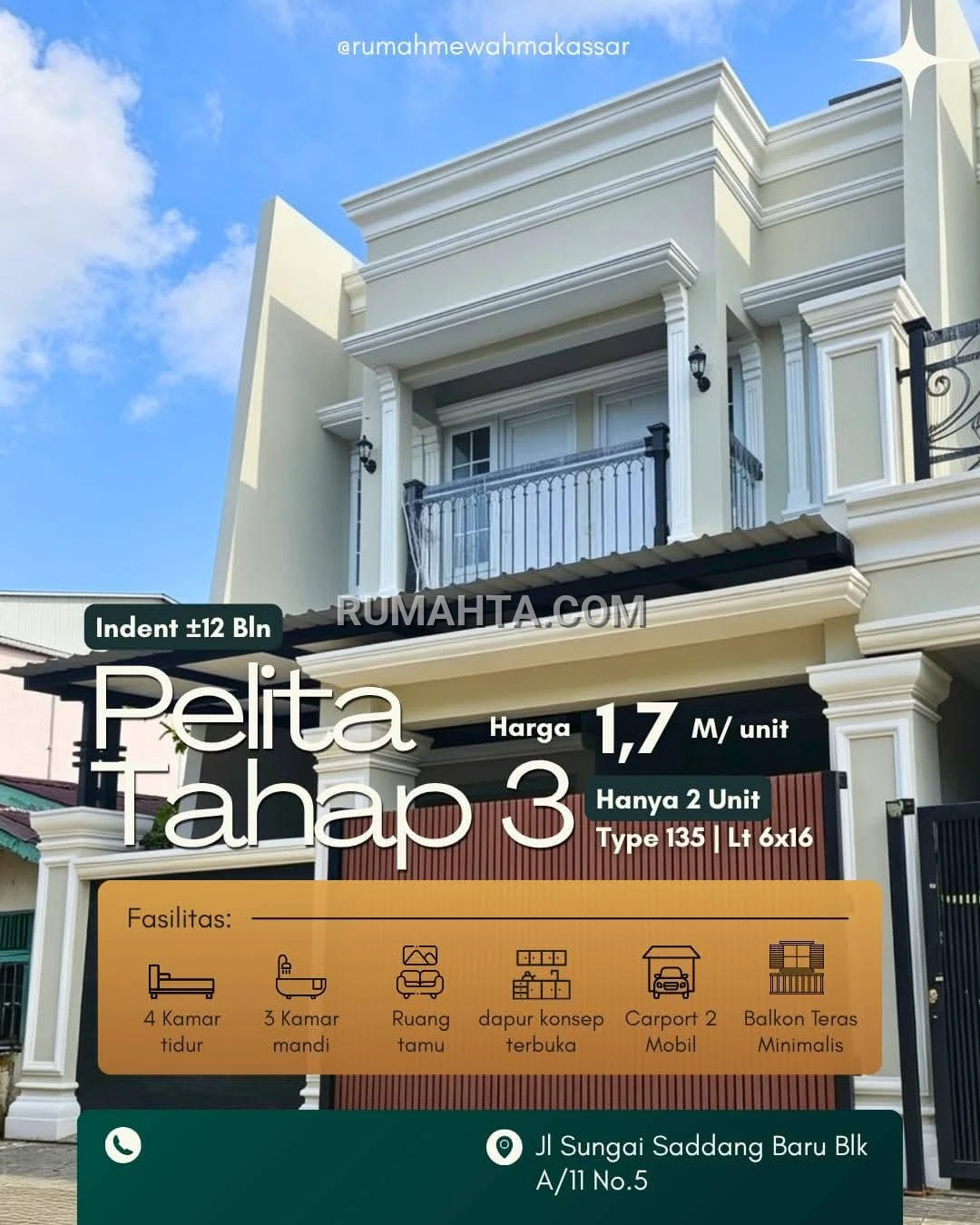 Rumah hertasning pettarani racing center pelita raya