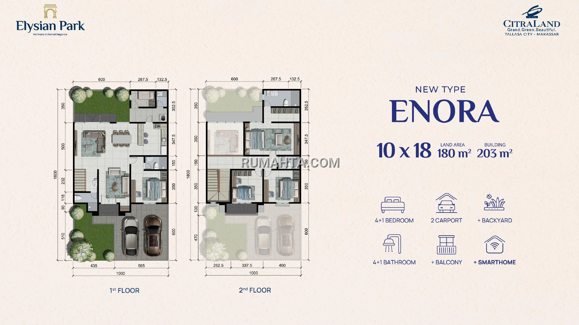 Elysian Park Rumah Mewah Di Perntis Dekat Btp & Kampus Unhas Promo Free PPN